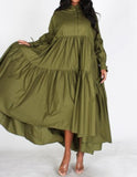 Olive Green Oversized Style Dress