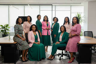 aka women in colors in professional setting and clothes