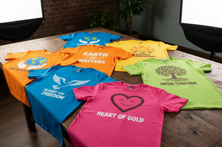 bold color custom shirts for non profit