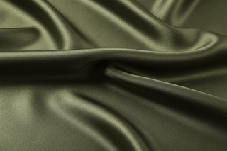 close up of olive green satin