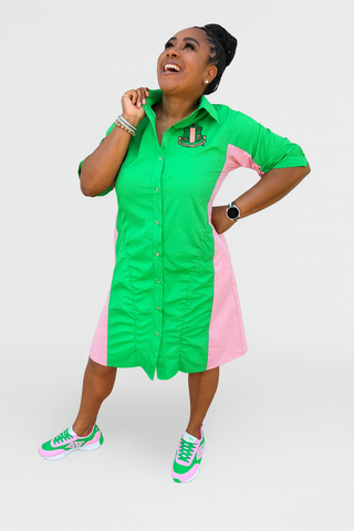 Pink & Green Spring Dress