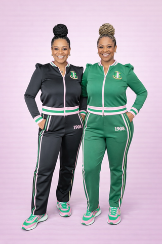 Pink & Green Track Suit