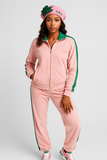 Pink and Green Velour Sweatsuit
