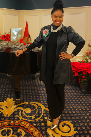 Vegan Leather Baby Doll Piece