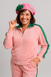 Pink and Green Velour Sweatsuit