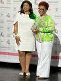 Pink & Green All Over Top