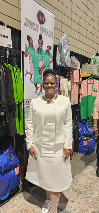 2 piece White Satin Dress