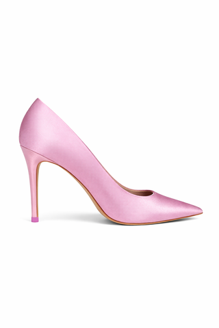 Pretty in Pink Satin Heels