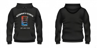 GILDAN Black Hooded Sweatshirt....     Customize Lettering with our DESIGN STUDIO....     Press CUSTOMIZE IT!!