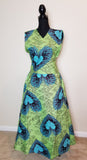 Lime Green and Blue Dress