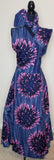 Navy Blue & Pink Wrap Dress