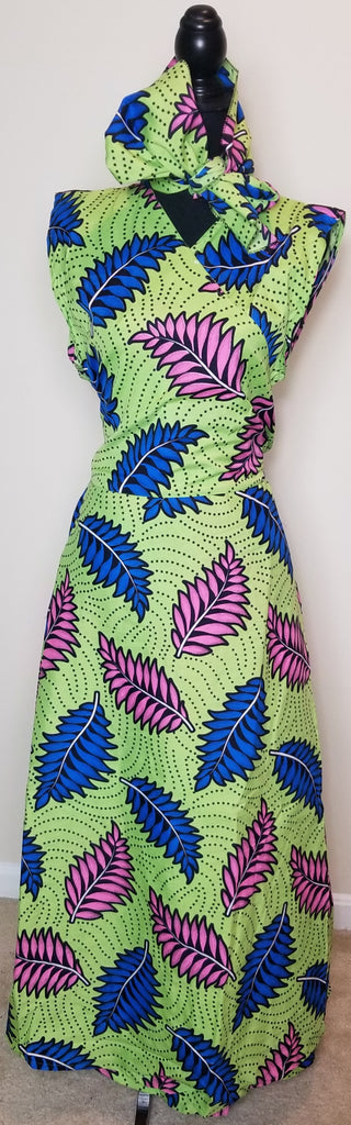 Sea Green Blue & Pink Dress