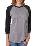 Next Level Unisex Triblend 3/4-Sleeve Raglan....     Customize Lettering with our DESIGN STUDIO....     Press CUSTOMIZE IT!!