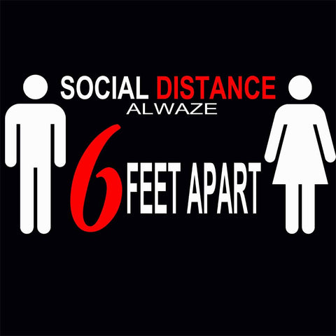 Social Distancing Alwaze Red / Available in all WHITE PRINT!!