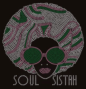 Pink & Green Soul Sistah Bling Tee