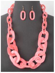 Pink Link Necklace
