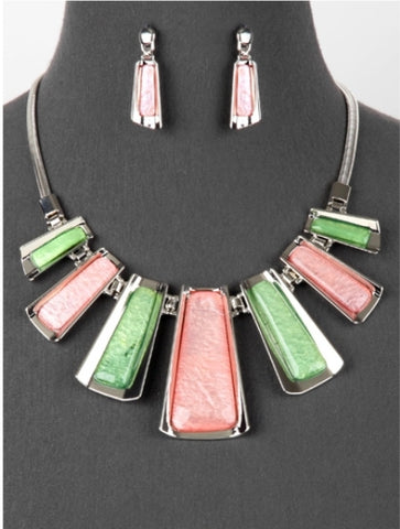 Pink N Green Necklace #4