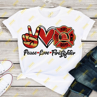 Peace Love Firefighter