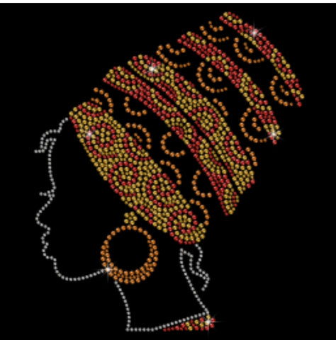 Afro Head with Head Scarf
