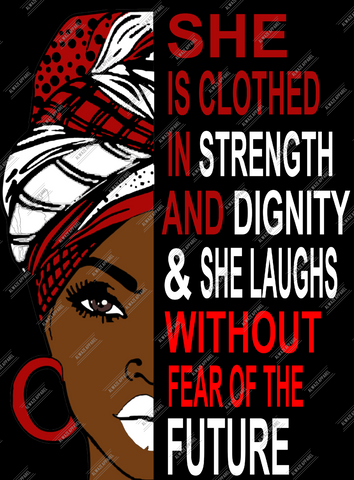 She Is Clothed In Strength RED