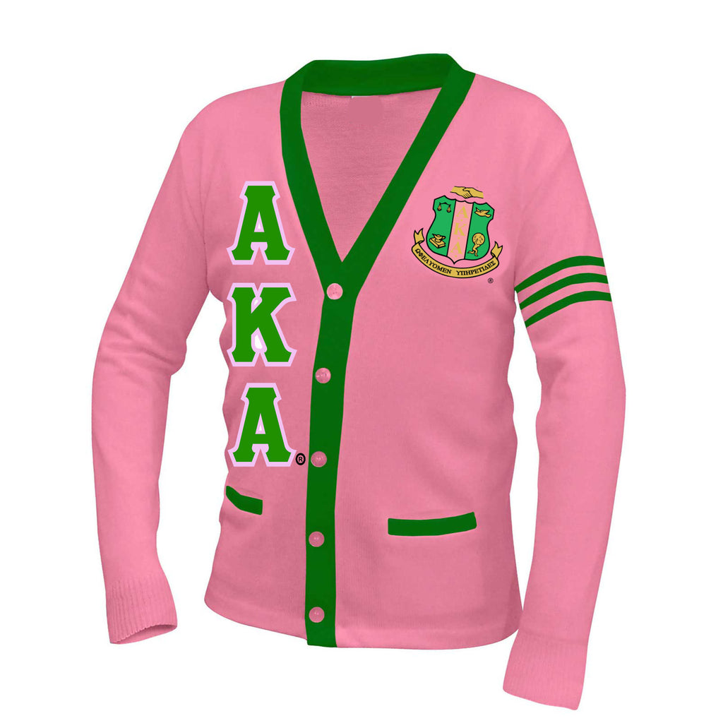 Pink Green Varsity Sweater – Alwaze Apparel - Main Image
