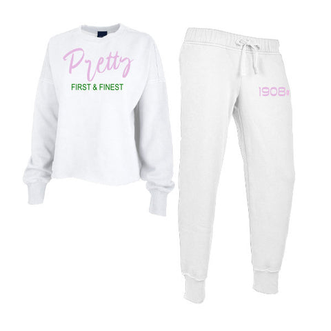 White AKA Pretty First and Finest Sweatsuit