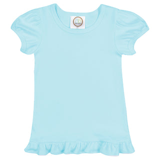 Girls Toddler White Ruffle T Shirt....     Customize Lettering with our DESIGN STUDIO....     Press CUSTOMIZE IT!!