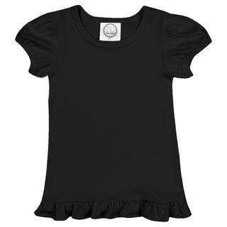 Girls Toddler White Ruffle T Shirt....     Customize Lettering with our DESIGN STUDIO....     Press CUSTOMIZE IT!!
