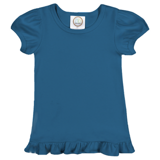 Girls Toddler White Ruffle T Shirt....     Customize Lettering with our DESIGN STUDIO....     Press CUSTOMIZE IT!!