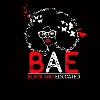 Red and White B.A.E.Black & Educated Tee