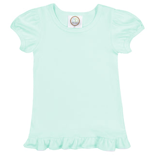 Girls Toddler White Ruffle T Shirt....     Customize Lettering with our DESIGN STUDIO....     Press CUSTOMIZE IT!!