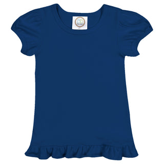 Girls Toddler White Ruffle T Shirt....     Customize Lettering with our DESIGN STUDIO....     Press CUSTOMIZE IT!!