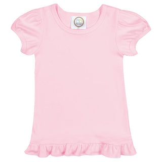 Girls Toddler White Ruffle T Shirt....     Customize Lettering with our DESIGN STUDIO....     Press CUSTOMIZE IT!!